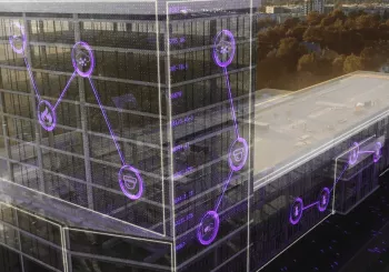 connected commercial security systems  throughout skyscraper buildings 